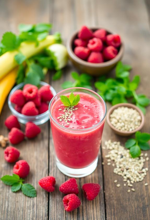 nutrient rich raspberry chia