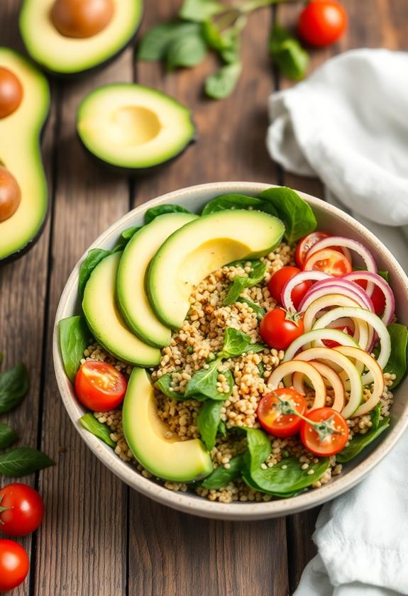 nutritious quinoa spinach dish