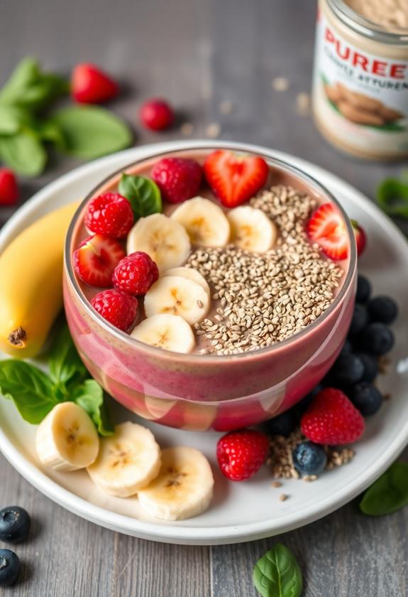nutritious smoothie meal ingredients