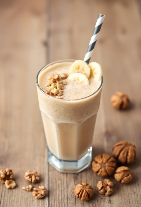nutritious walnut banana smoothie