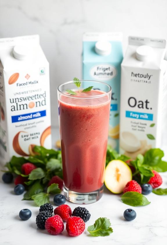 opt for unsweetened plant based