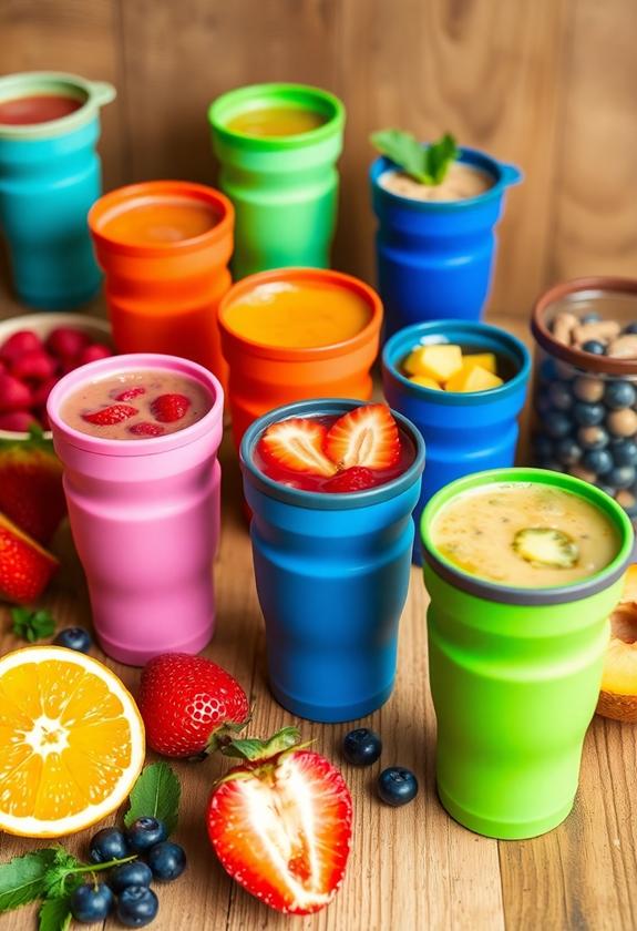 portable collapsible silicone cups