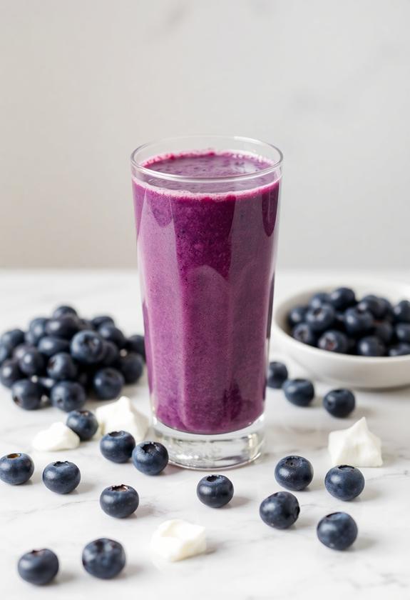 probiotic blueberry yogurt drink