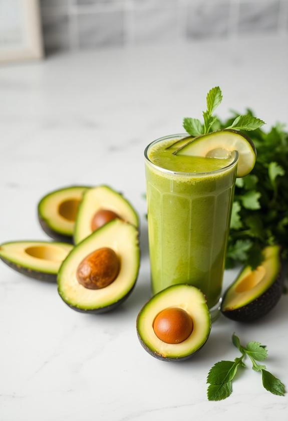 refreshing avocado cucumber drink