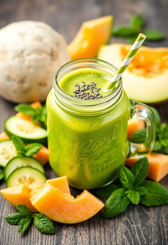 refreshing cucumber melon delight