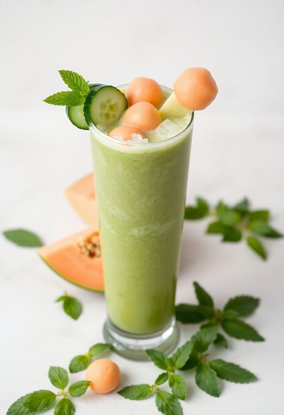 refreshing cucumber melon drink