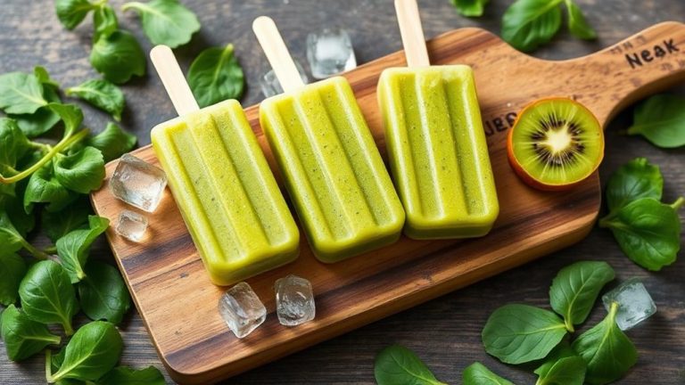 refreshing green smoothie popsicles