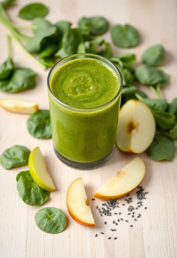 refreshing spinach apple smoothie