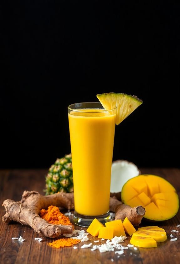 refreshing tropical turmeric beverage