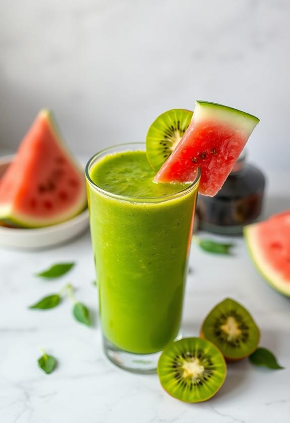 refreshing watermelon kiwi drink