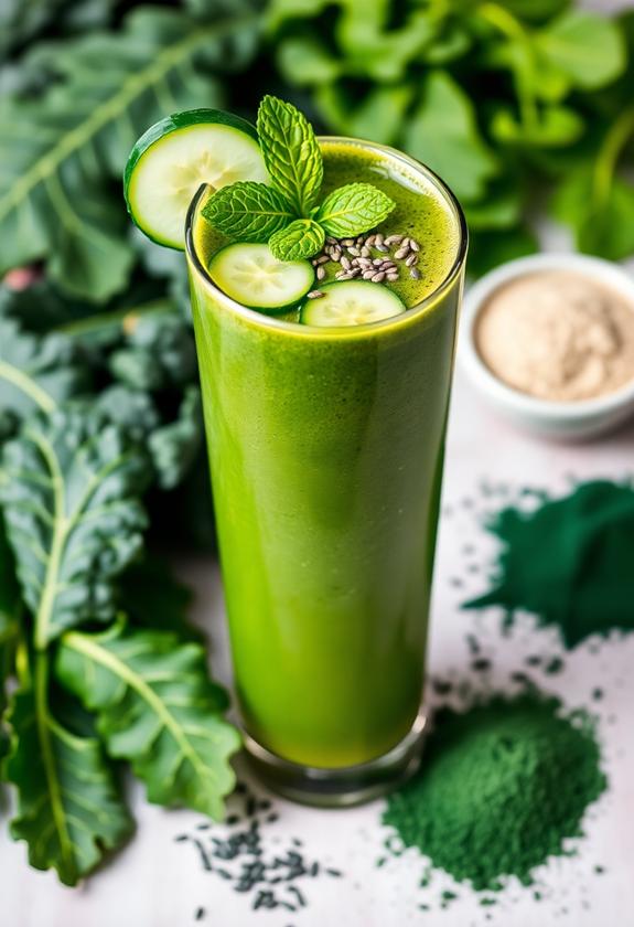revitalizing healthy green drink