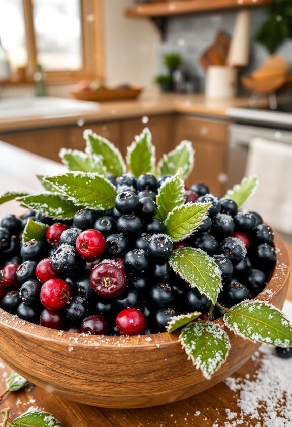 seasonal aronia berry harvest