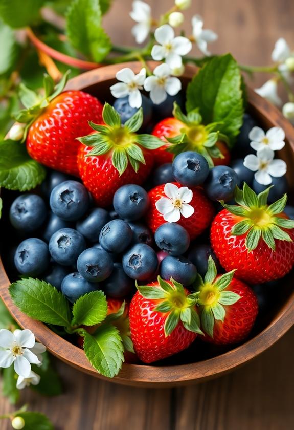 seasonal berry harvest time