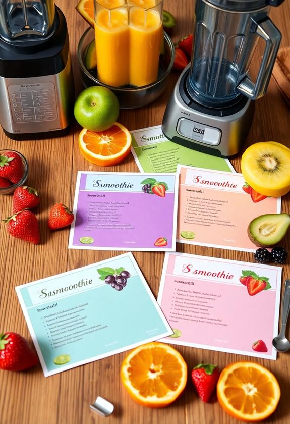 smoothie recipe card designs