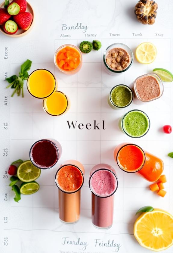 smoothie rotation schedule creation