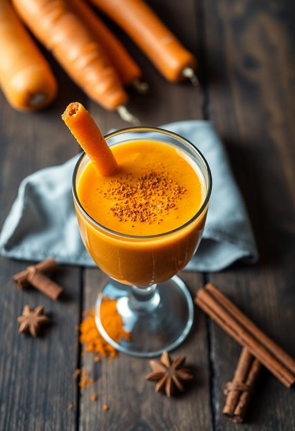 spiced carrot turmeric drink
