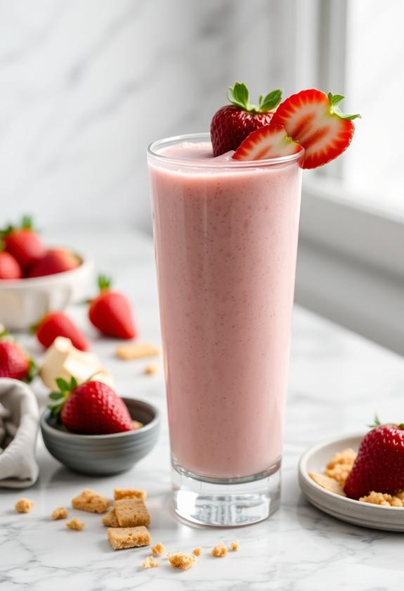 strawberry cheesecake protein smoothie