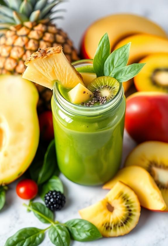 tropical foliage and freshness