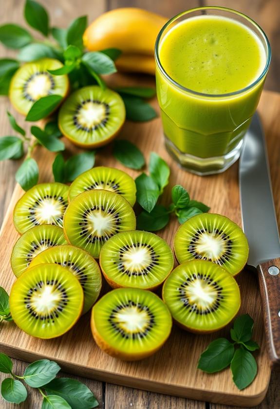 tropical fruit green flesh