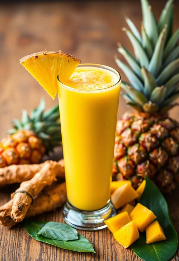 tropical pineapple turmeric drink