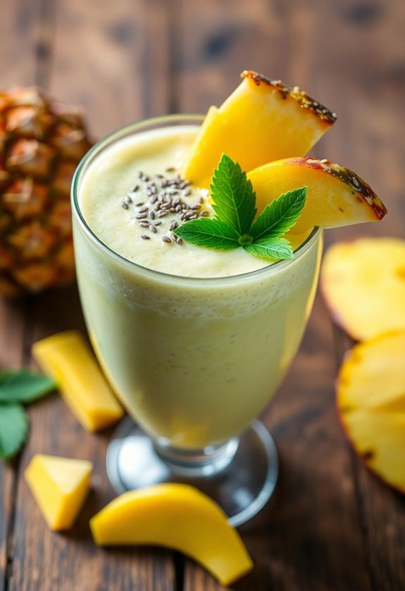 tropical protein smoothie bliss