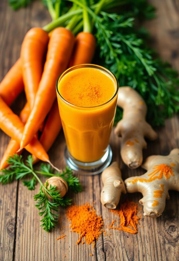 vibrant carrot ginger juice