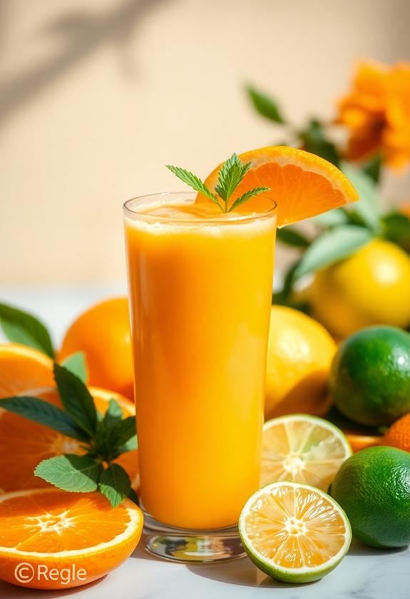 vibrant citrus fruit mix