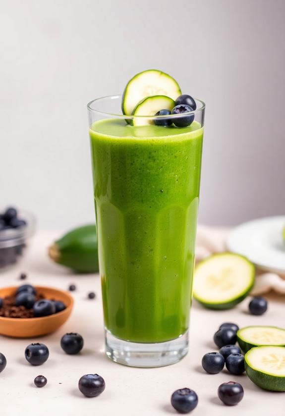 zucchini blueberry refreshing drink